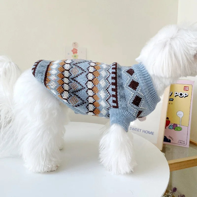 Knitted Sweater Warm Coat for Small Dog Outfit Jacket Pet Clothing Winter