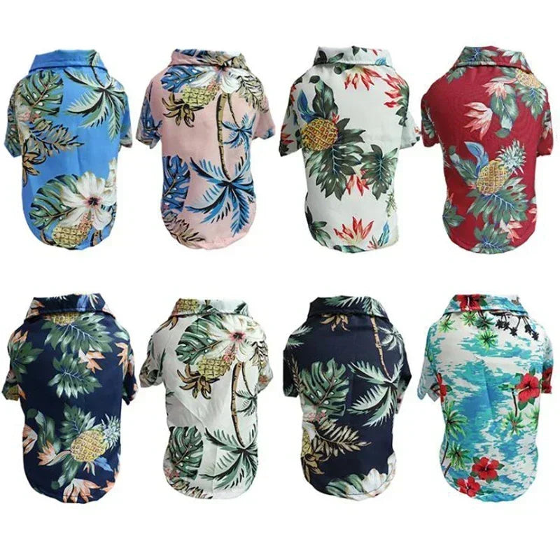Hawaiian Style Pet Dog Clothe Summer SandBeach Dog Shirts for Small Medium Dogs Puppy Cat Clothing