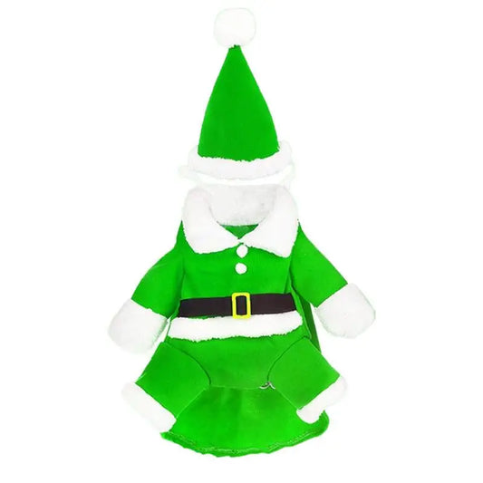 Santa Claus Standing Santa Costume For Dog Cat Christmas Party New Year Outfit
