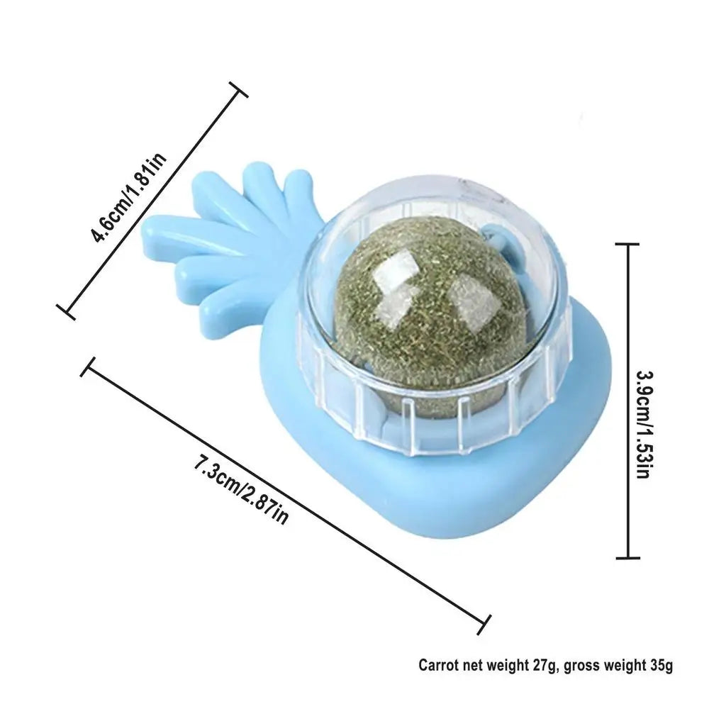Catnip Wall Ball Catnip Wall Spin Ball Edible Cat Catnip Toys Promotes Digestion Catnip Rollerbal