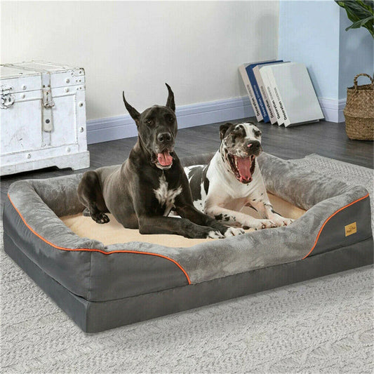 Jumbo Large Orthopedic Dog Bed Memory Foam
