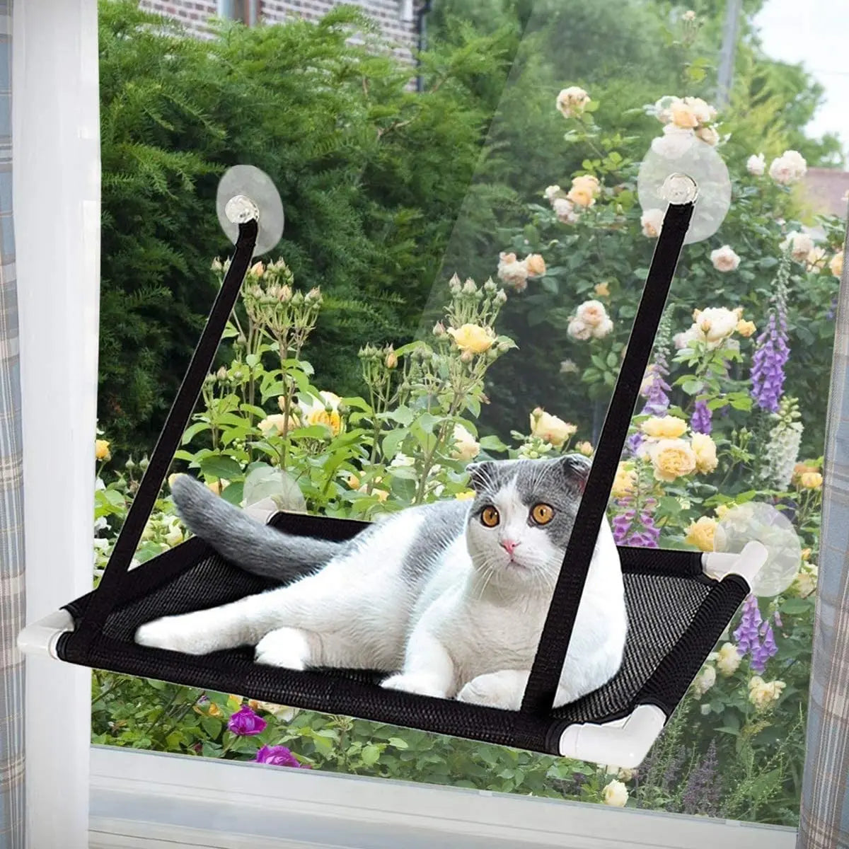 Hanging Window Cat Hammock Bed for Cats Comfortable Canvas