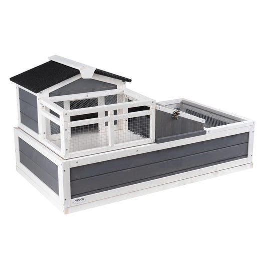 Wooden Tortoise House with Adjustable Lamp Holder Reptile Enclosure