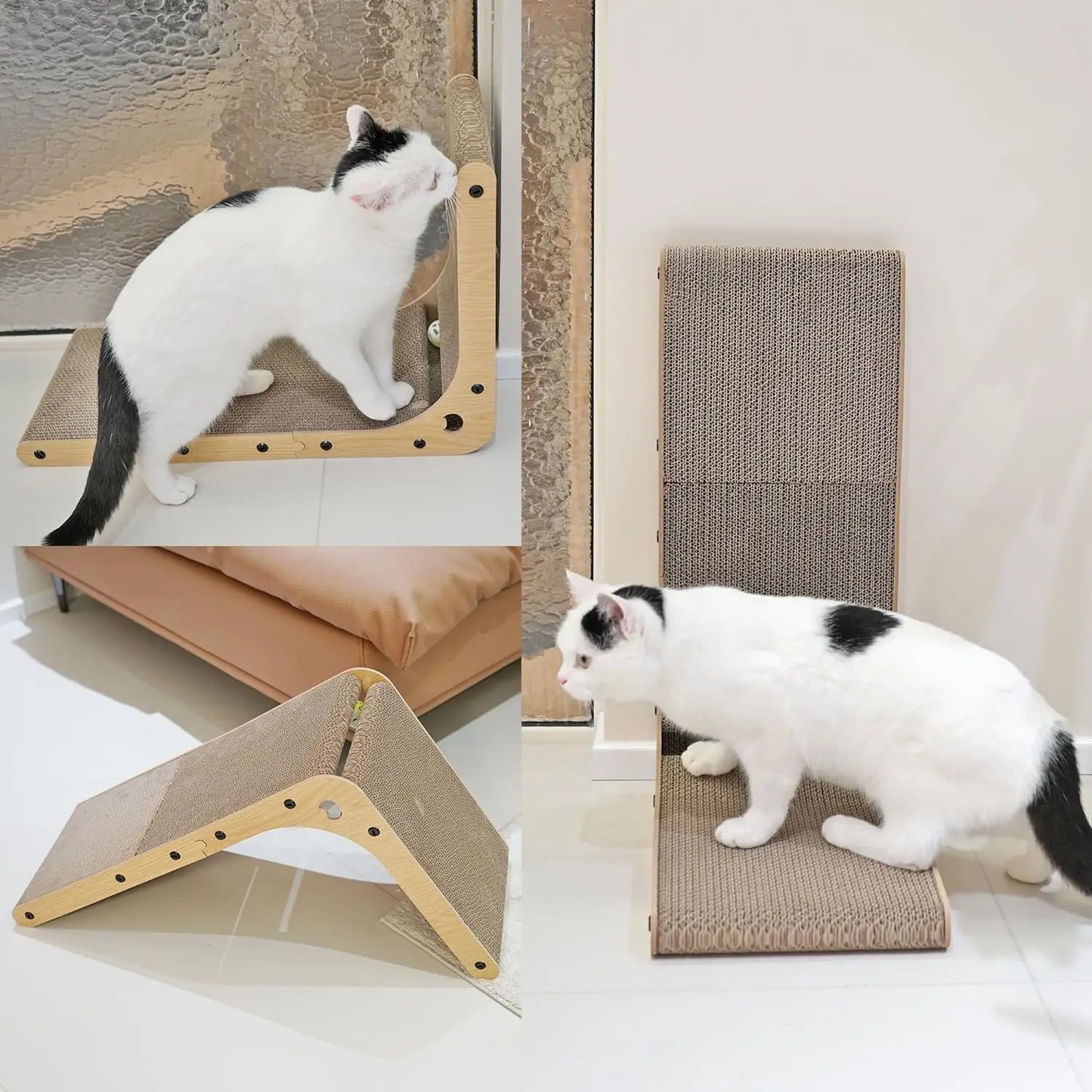 L Shape Cat Scratcher, Protecting Furniture Cat Scratch Pad,