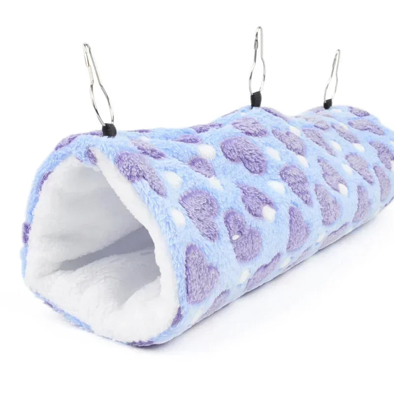 Bed for Small Animal Ferret Squirrel Swing Nest Plush Tunnel Guinea Pig Accessories