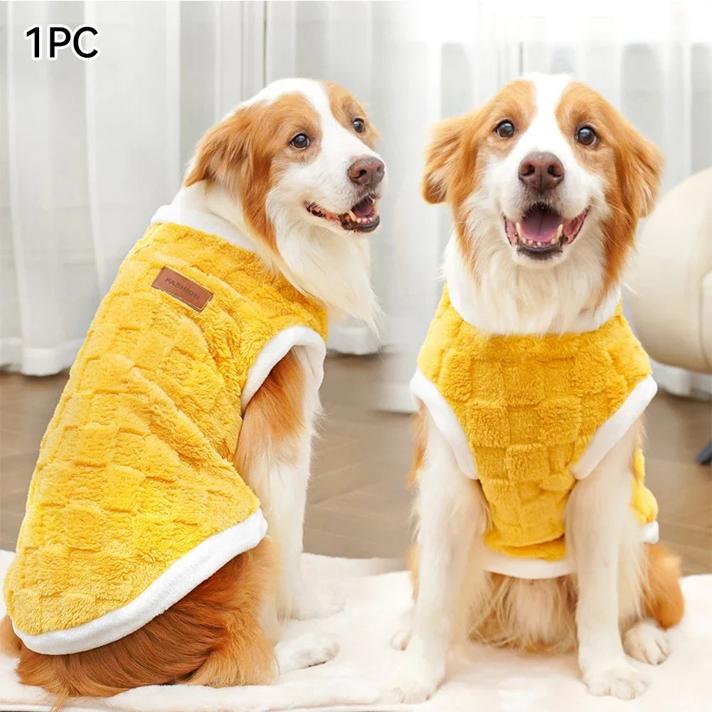 Flannel Dogs Clothes Winter Warm Sweater Pet Clothing Coats Sweatshirt Pets Puppy Pullover Vest