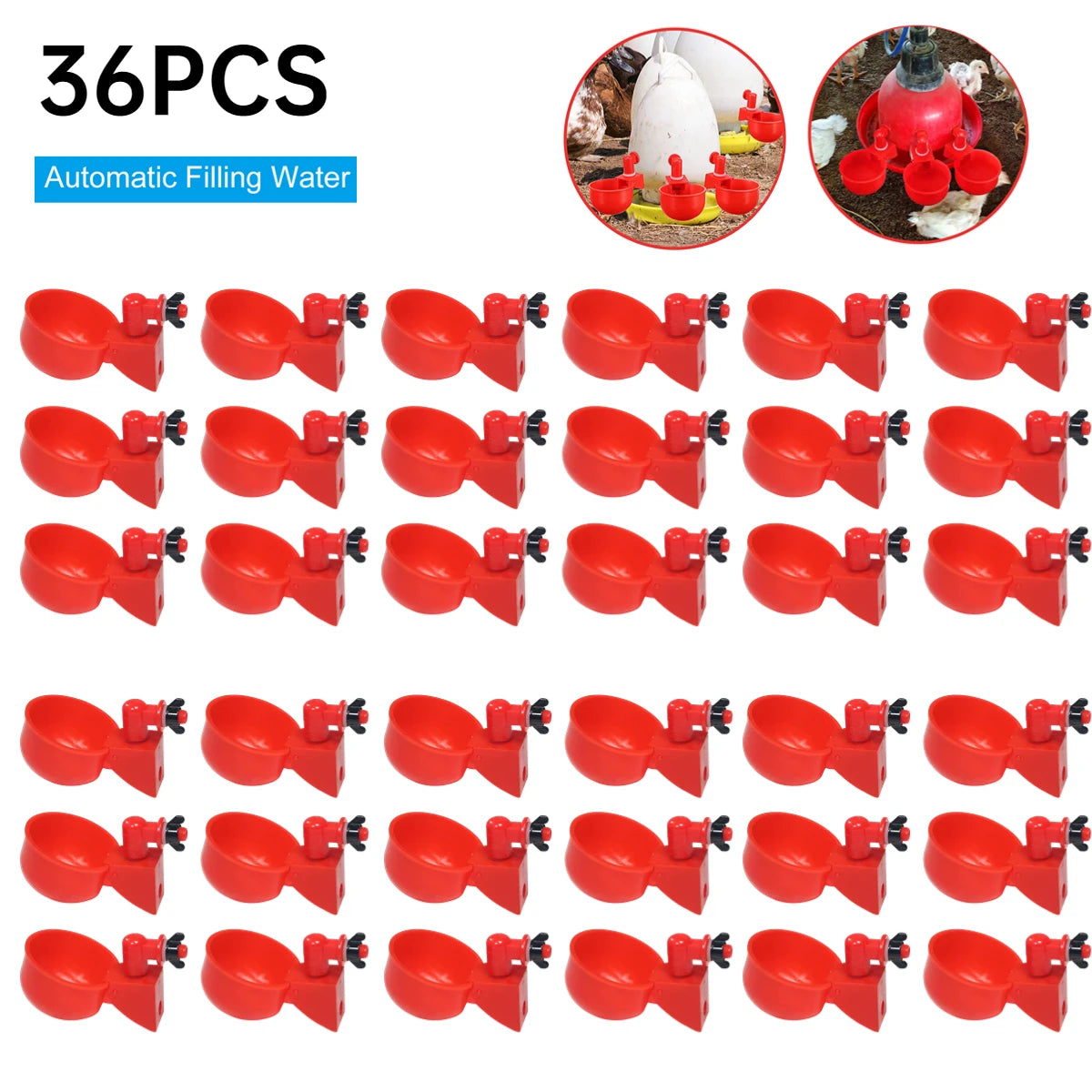 36-1PCS  Drinking Cup Automatic Feeder Poultry