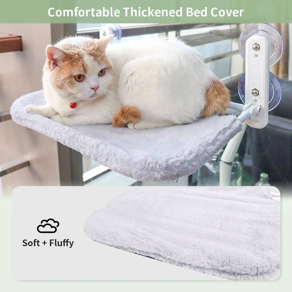 Durable Hanging Bed for Cats and Kittens, Space-Saving Design, Easy to Install