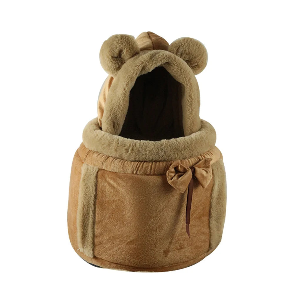 Outdoor Travel Chihuahua Puppy Dog Carrier Bacpack Winter Warm Pet Carrying Bags for Small Dogs