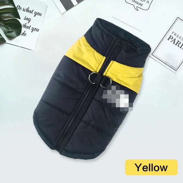 Waterproof Dog Clothes Pet Coat Winter Warm Vest Padded Zipper Jacket Dog Clothing