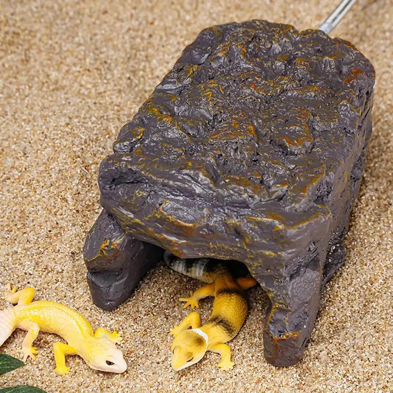 Reptile Heat Cave Resin With Heated Basking Stage Tank
