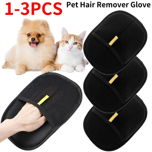Deshedding Glove pet hair remover glove for Dog Cat Rabbit Accessories with Long/Short/Curly Hair