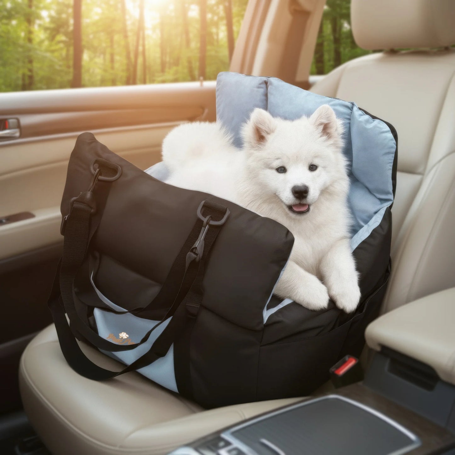 Dog Car Seat Safe & Cozy Travel Bed and Carrier for Small Dogs, Puppies, Pets up to 10 KG,
