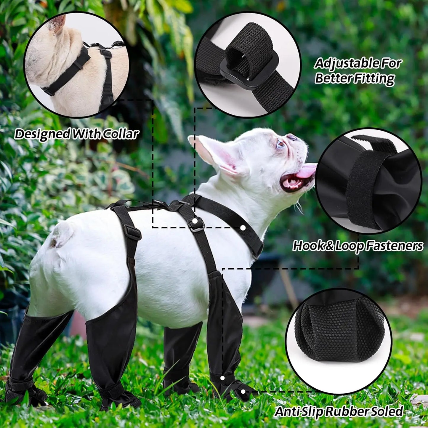 Suspender Boots Waterproof Snowy Dog Paw Protects Boot Covers