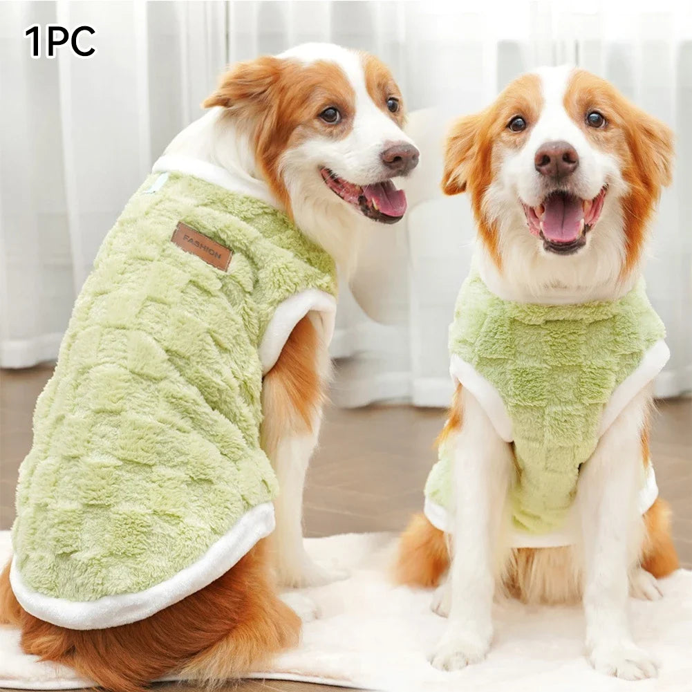 Flannel Dogs Clothes Winter Warm Sweater Pet Clothing Coats Sweatshirt Pets Puppy Pullover Vest