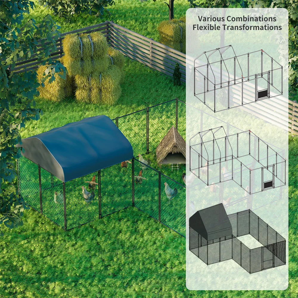 Heavy Duty XXL Chicken Run Coop Cage Walk