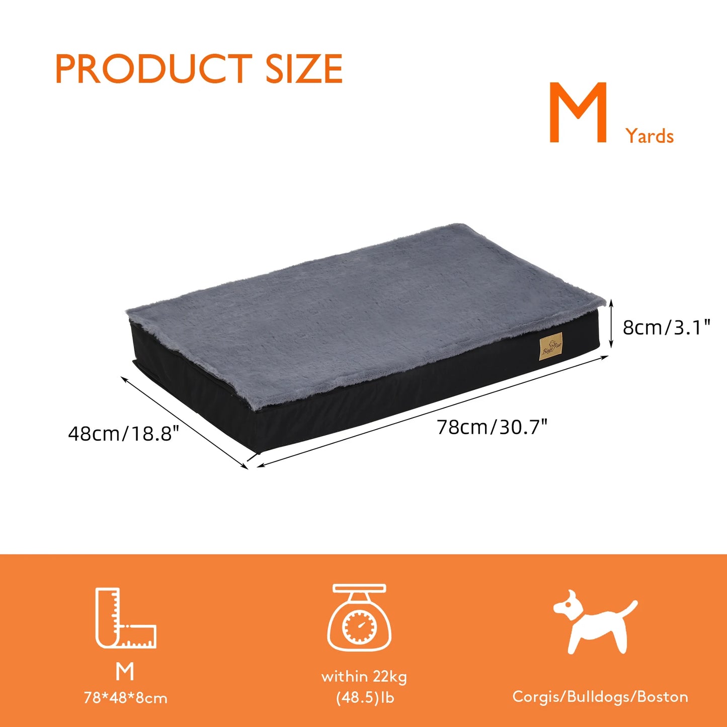 Washable Orthopedic Dog Bed for Large Dogs