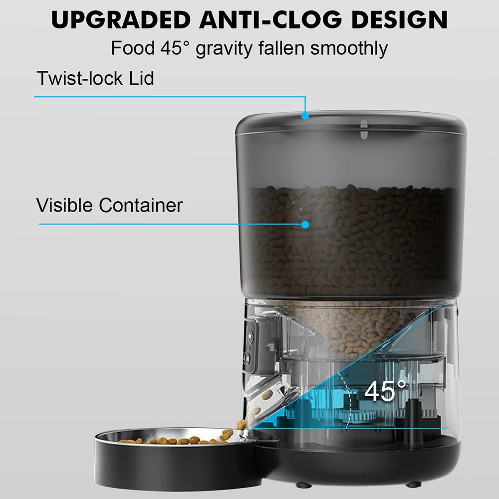 Automatic smart feeder for cats dogs 1-9 portions