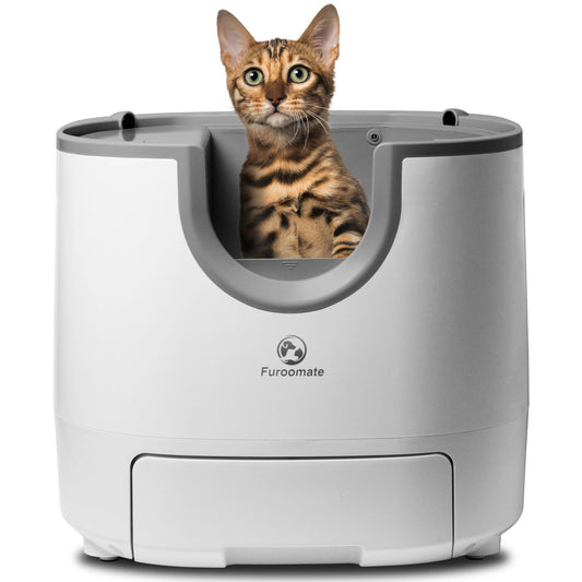 Self-Cleaning Cat Litter Box Open-Top Design with Advanced Safety Sensors
