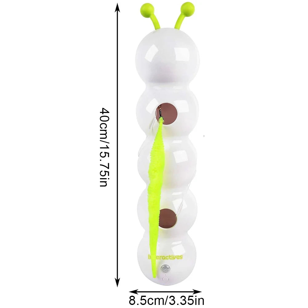 Motion Activated Teasing Toy Rechargeable Automatic Cat Toy with Tail for Indoor Cats ﻿