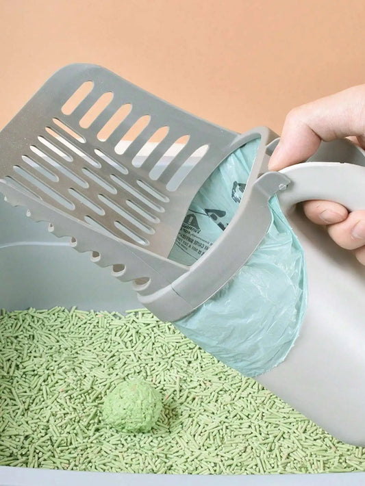 All-In-One Cat Litter Box Kit: Shovel, Bin, Bags