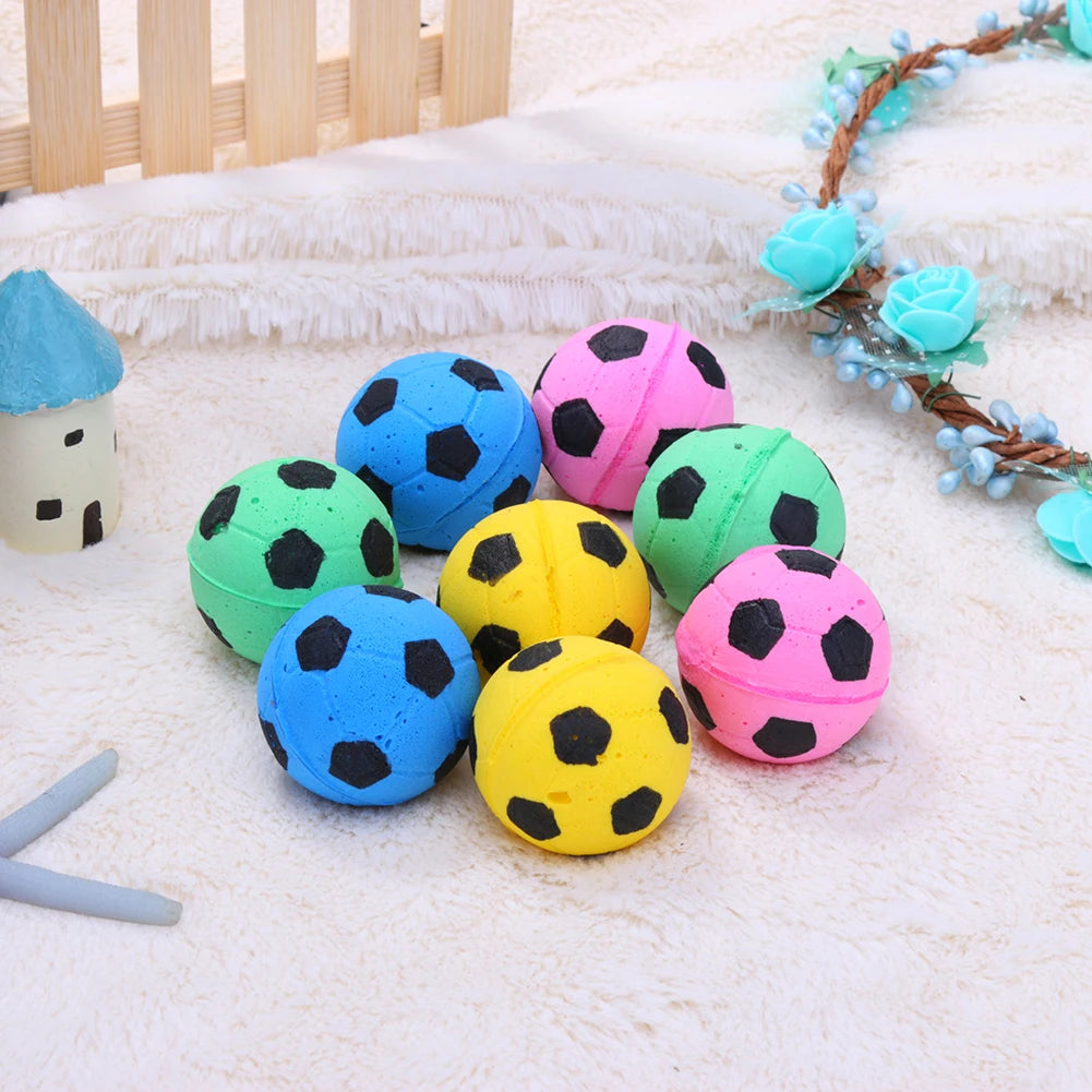 12pcs Pet Interactive Toy Ball Cut Soft Mini Dog Fumble Fetch Ball
