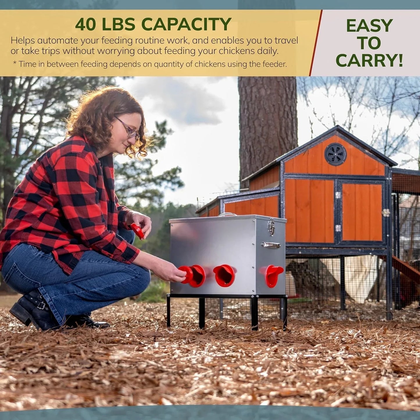 Automatic Chicken Feeder No Waste