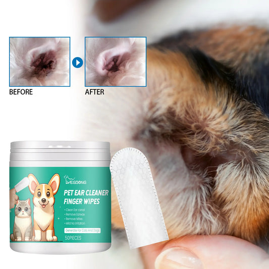 Pet Cleaning Wipes Gentle Cleaning Pet Ear Mites Ear Wax Eye Wax Paws Deodorizing & Deodorizing