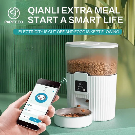 automatic  fixed feeding machine wifi remote smart  pet food dispenser