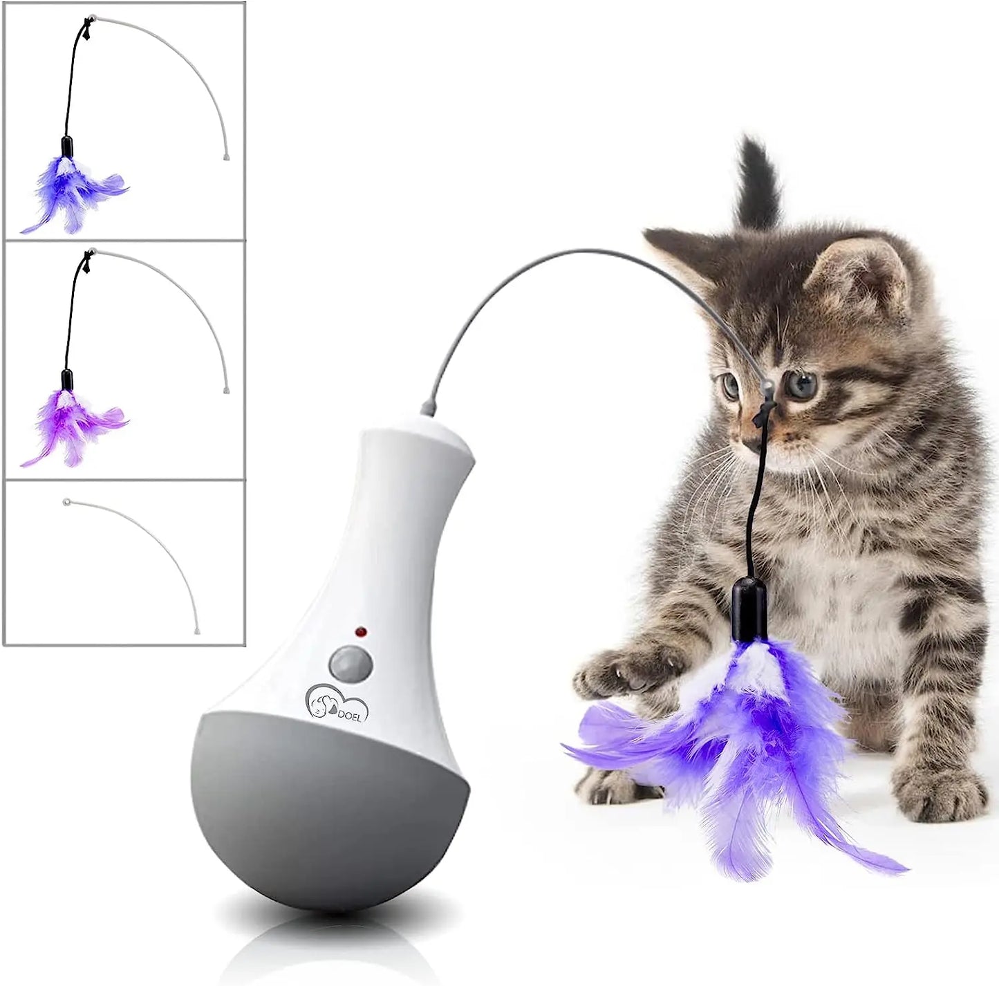Funny Feather Kitten Teaser Indoor Play Automatic Toy Gift Cat Feather Toy