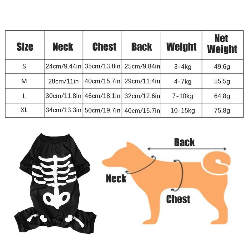 Halloween Pet Outfit Dress Up Pet Clothes Dog  Jumpsuit Pet Outfit