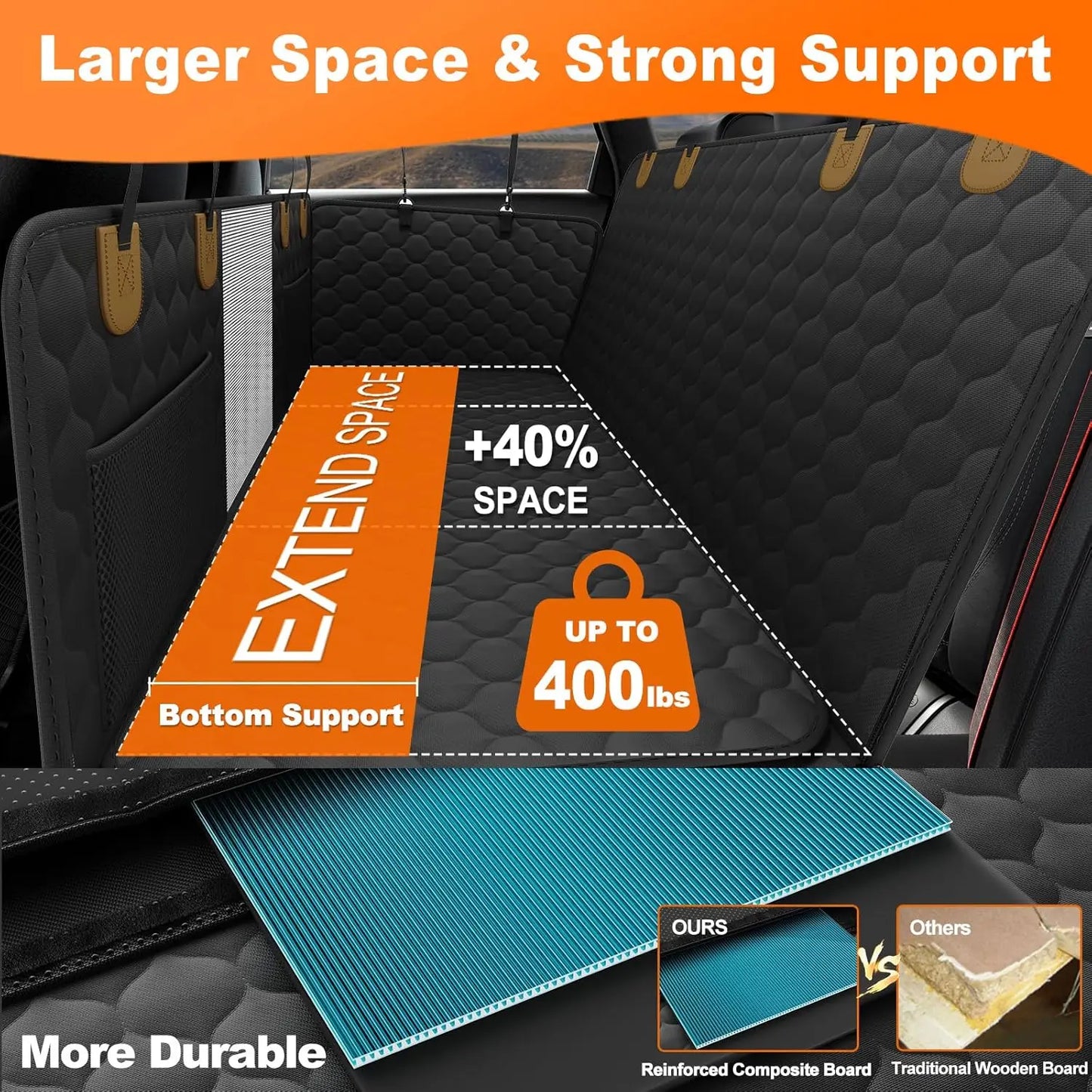 Foldable Dog Car Seat Hammock Seat Protector