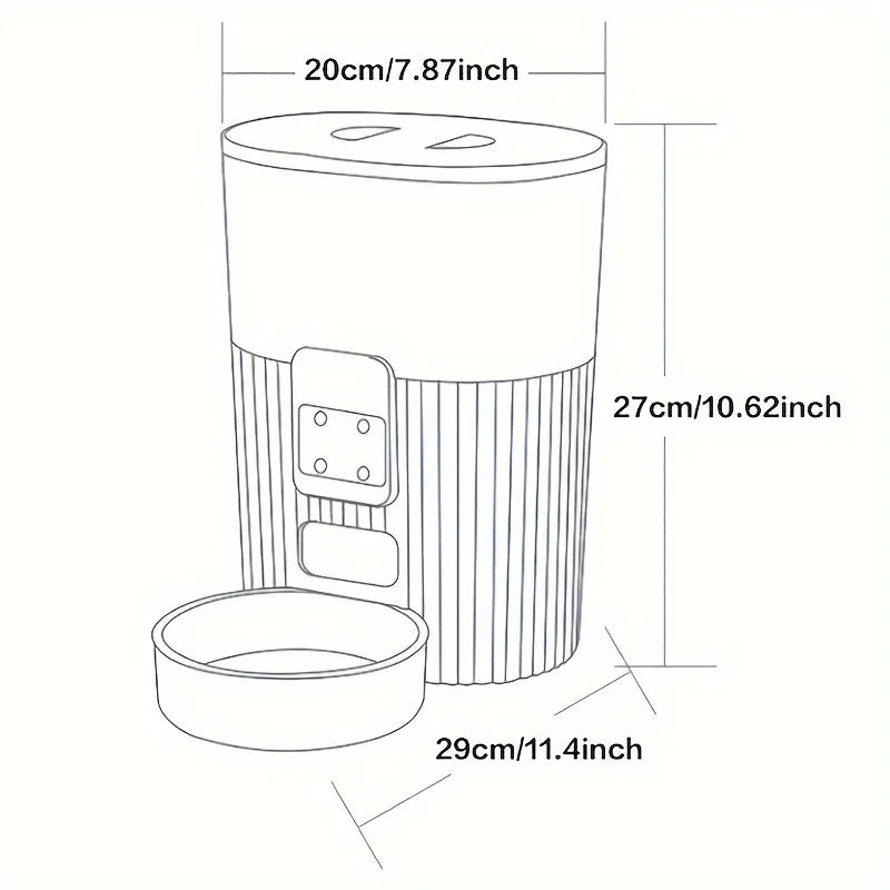 automatic  fixed feeding machine wifi remote smart  pet food dispenser