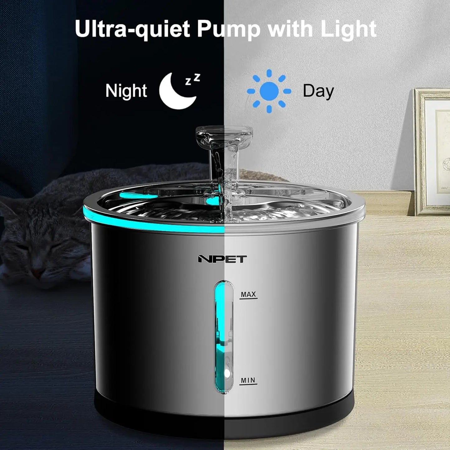 Cat Water Fountain Stainless Steel