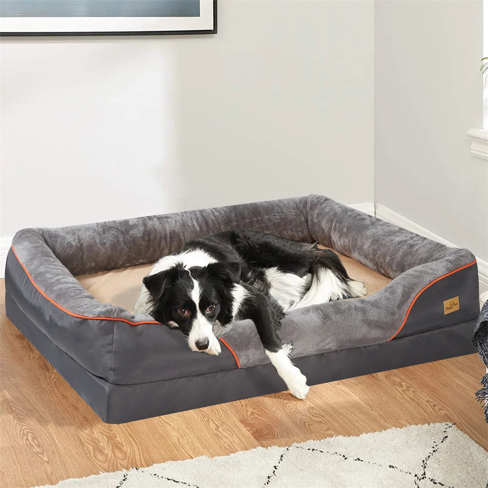 Jumbo Large Orthopedic Dog Bed Memory Foam