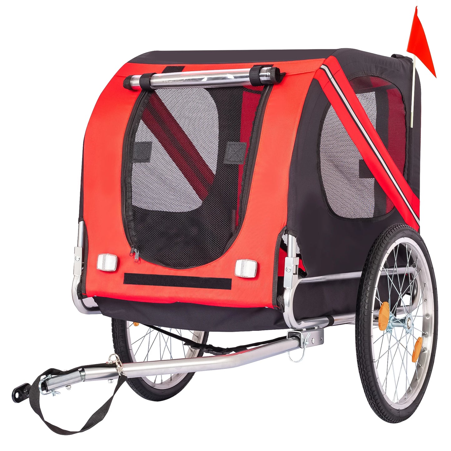 Large Dog Bike Trailer 88Lbs Capacity Pet Bicycle Carrier Foldable with Quick Release Wheels