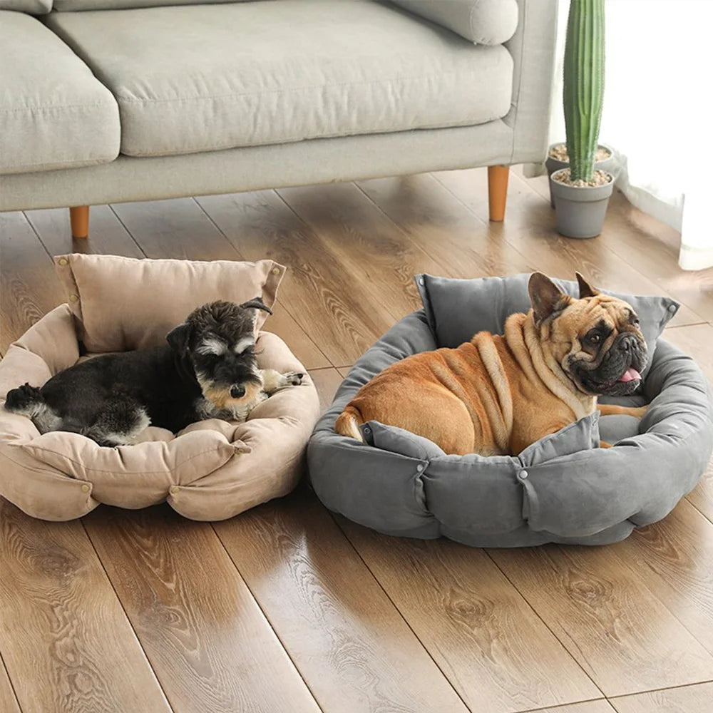 3 IN 1 Dogs Cat Sleeping Bed Sofa Warm Winter Puppy Kitten Nest