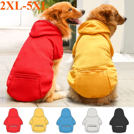 Big Dog Pet Hoodies Clothes 2XL-5XL for Medium Large