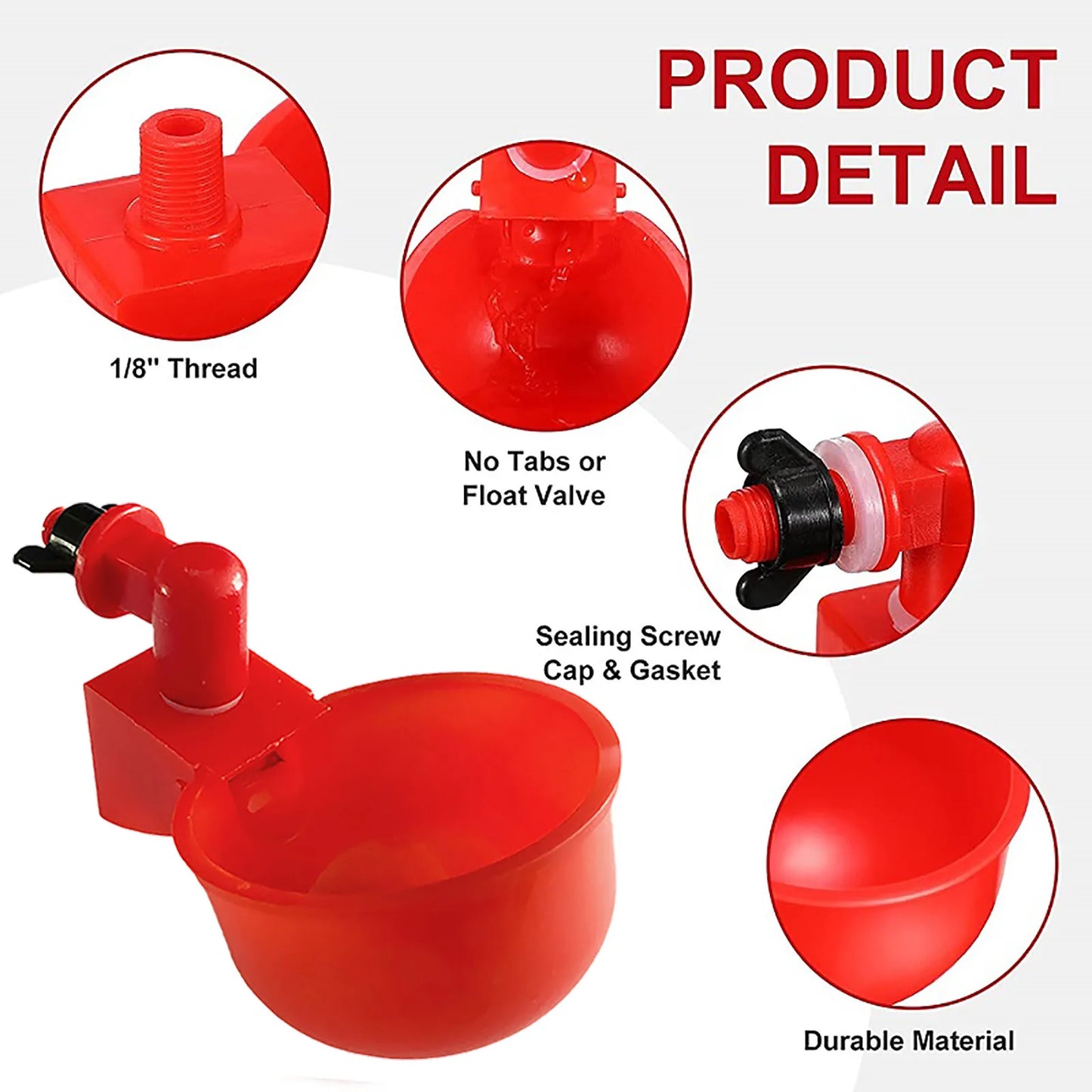 36-1PCS  Drinking Cup Automatic Feeder Poultry