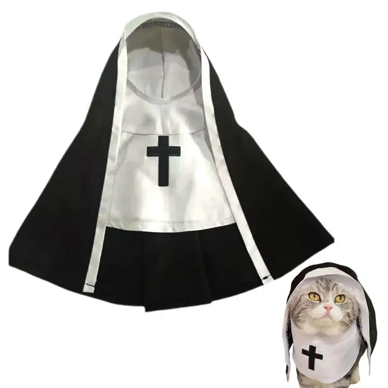 Nun Costume Sister Habit Pet Cloth Dress Up Pet Costume For Small Cats and Dogs