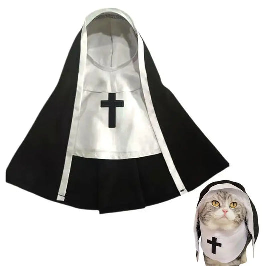 Nun Costume Sister Habit Pet Cloth Dress Up Pet Costume For Small Cats and Dogs