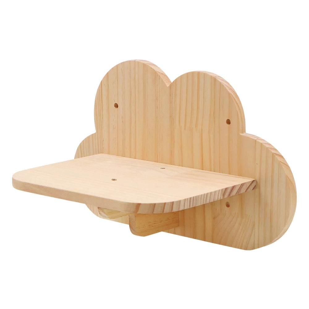 Wall-mounted Cat Climbing Frame 50cm Cat Climbing Ladder  Hammock  Activity Sisal Cat Grab Post