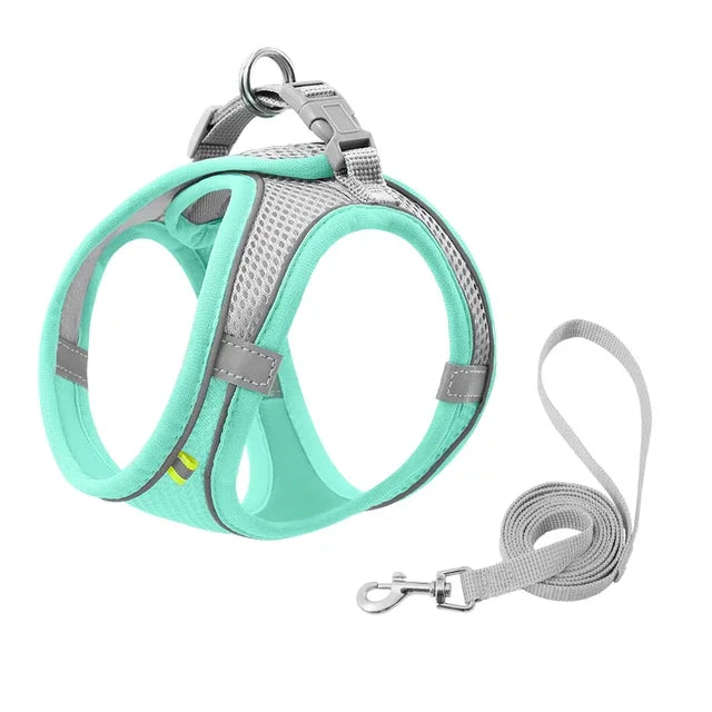 Adjustable Cat Harness Leash Escape Proof Kitten Dog Harness