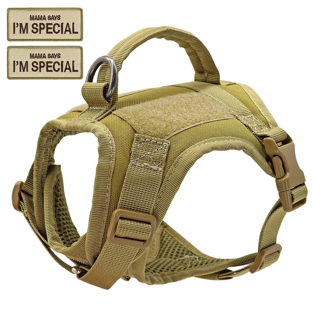 Nylon Cat Harness Vest with 2 Sticker Military Tactical Cats Harness With Handle Cats Small Dogs