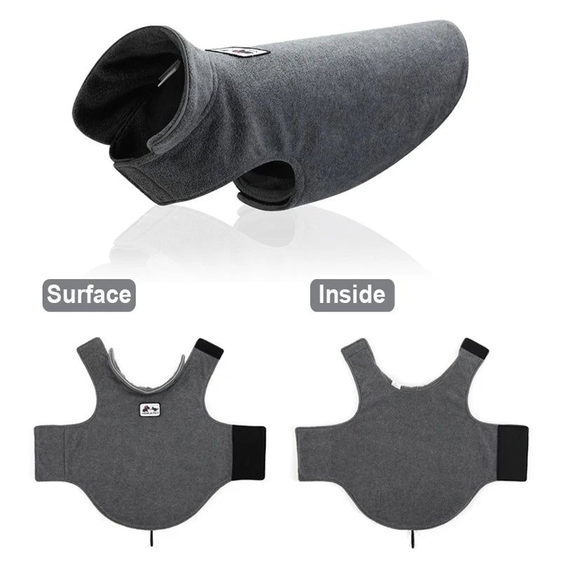 Reflective Dog Clothes Coats Soft Fleece Jacket Winter Warm Pet Jackets