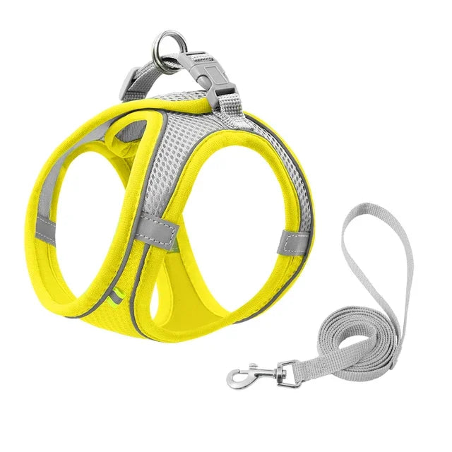 Adjustable Cat Harness Leash Escape Proof Kitten Dog Harness