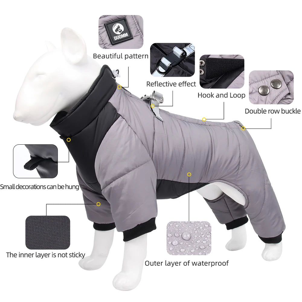 Winter Warm Thicken Pet Dog Jacket Waterproof Dog Clothes for Small Medium Dogs