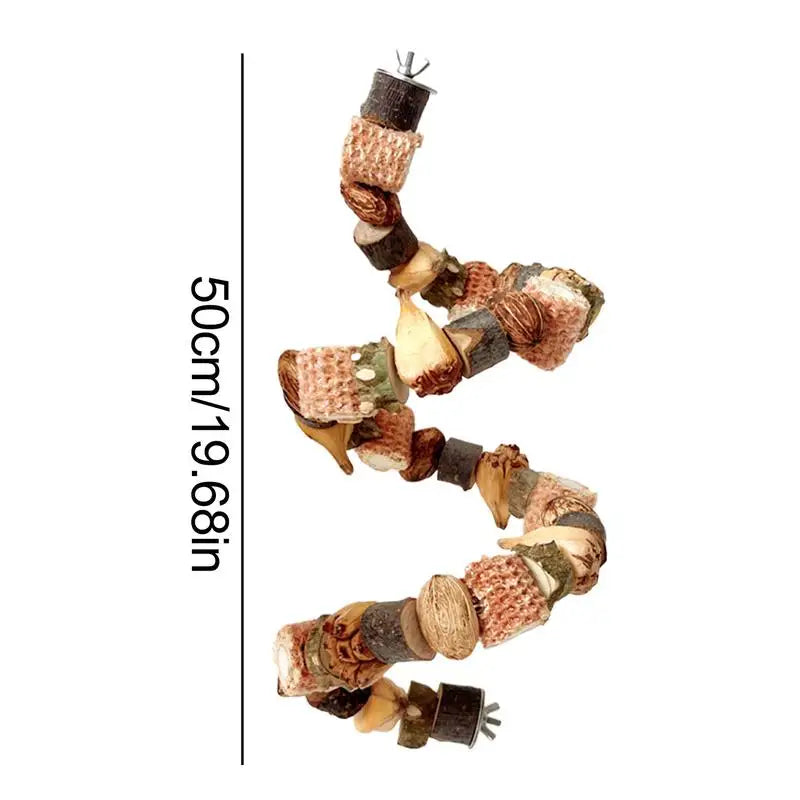 Parrot Toys Bird Chewing Strings Log Blocks