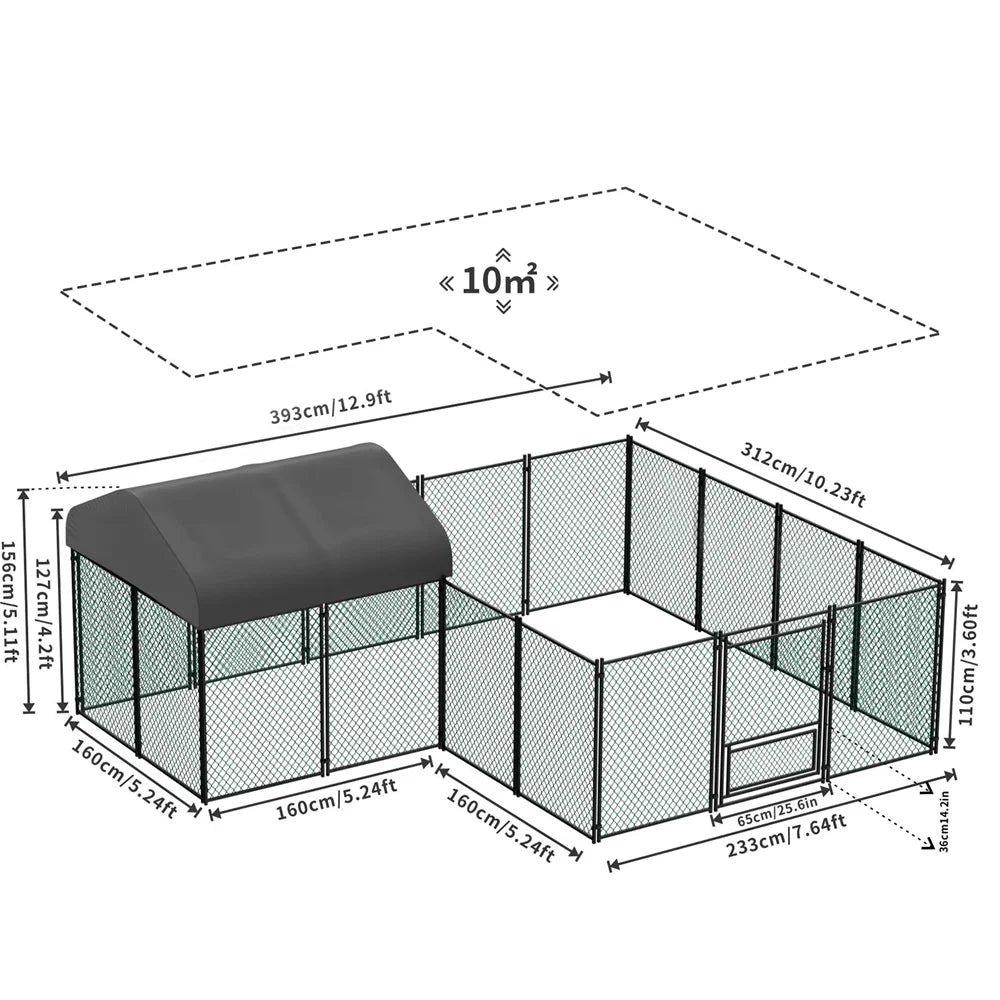 Heavy Duty XXL Chicken Run Coop Cage Walk