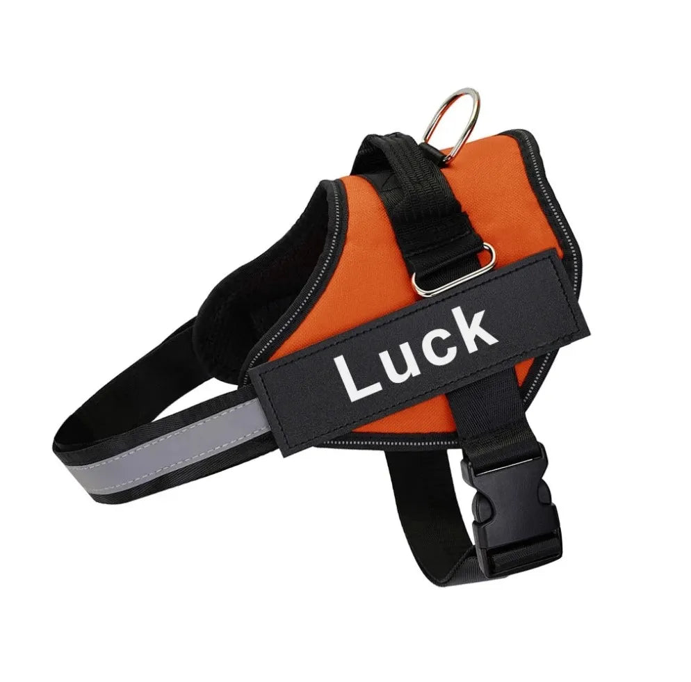 Dog Harness Vest ID Patch Customized Reflective